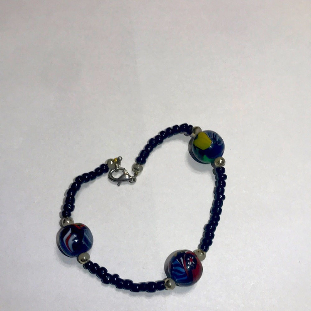 Beaded and marble bracelet